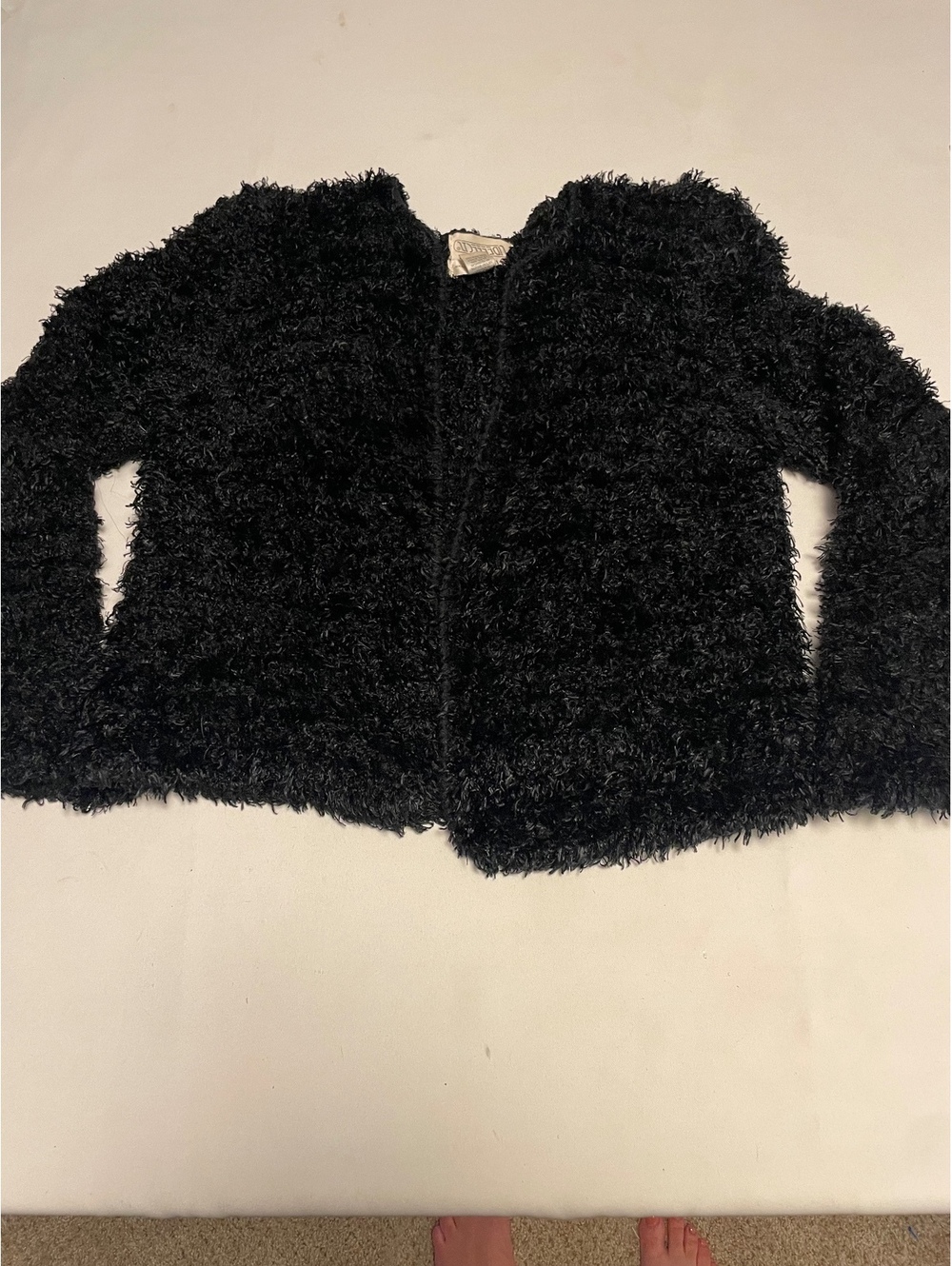 Indretti Black Fuzzy Textured Jacket